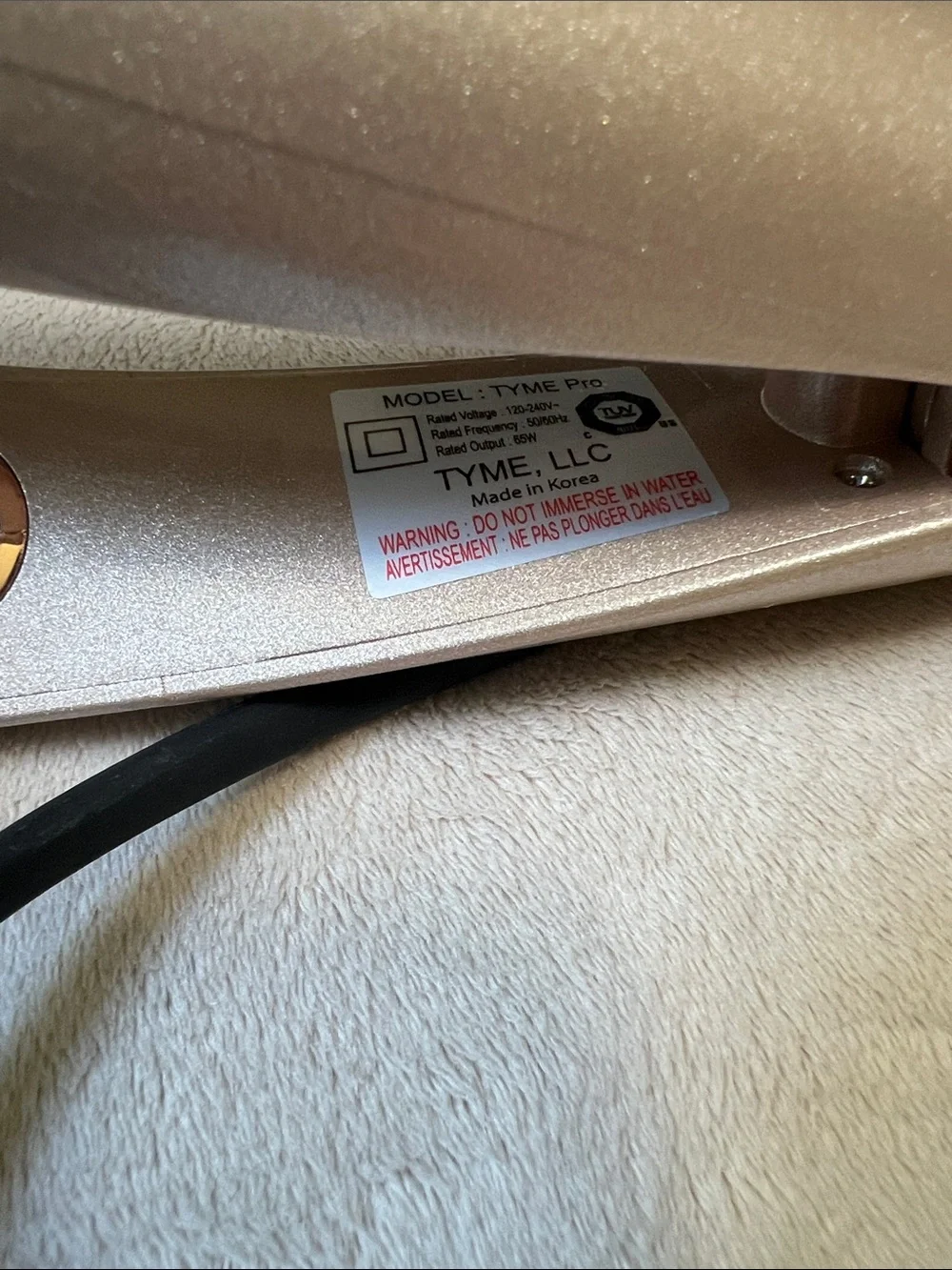 TYME Iron Pro 2-in-1 Hair Tool. Rose Gold